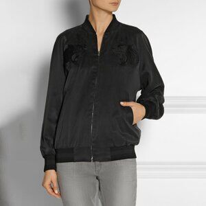 RAG & BONE “AKITA” REVERSIBLE WASHED SILK BOMBER JACKET SZ S